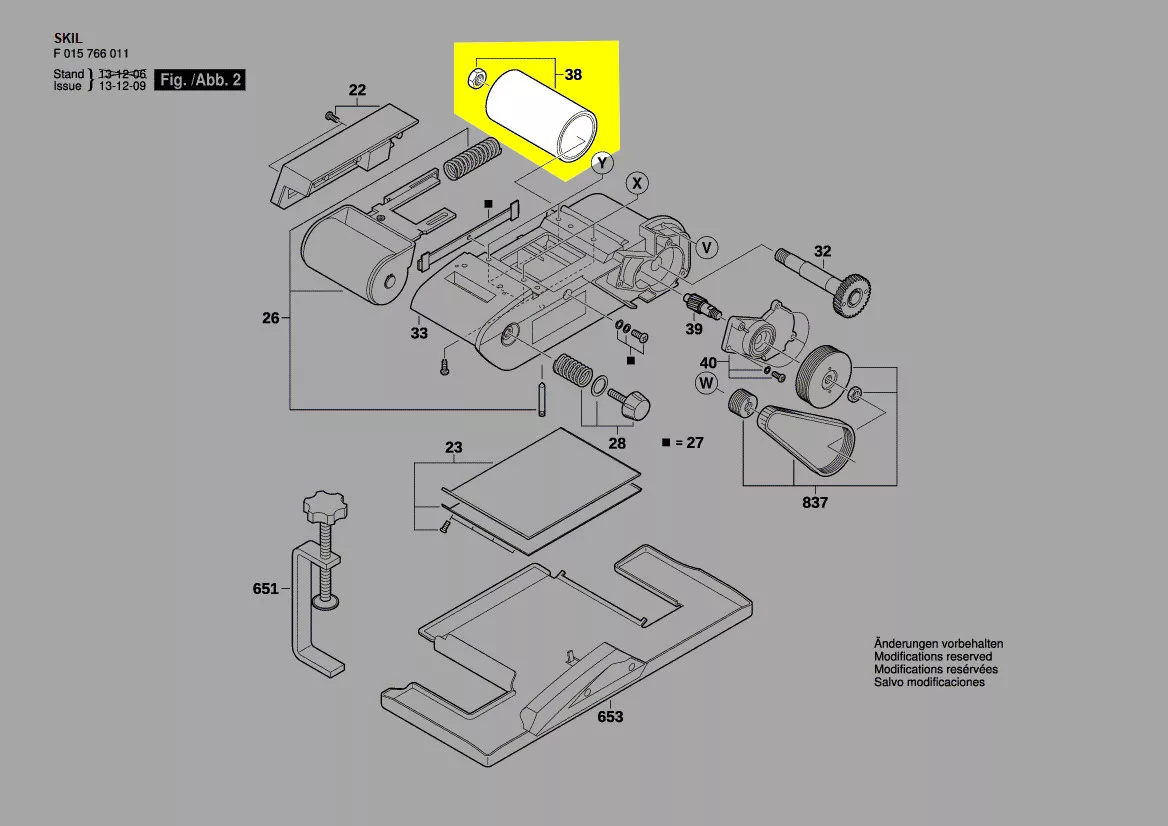 galet arrière réf. 2610399201 Skil